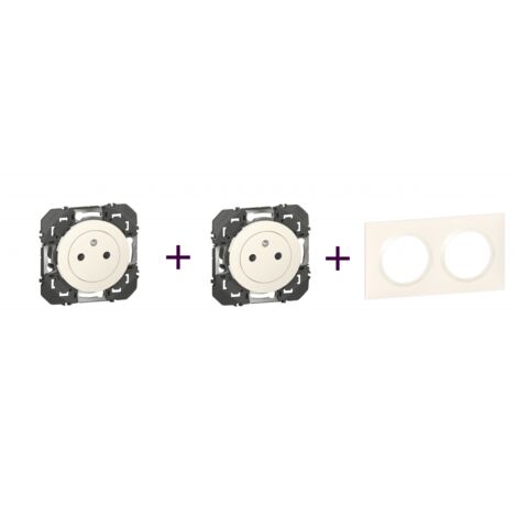 Legrand Pack Dooxie 2P+T x2 + Plaque 2P (1/3)