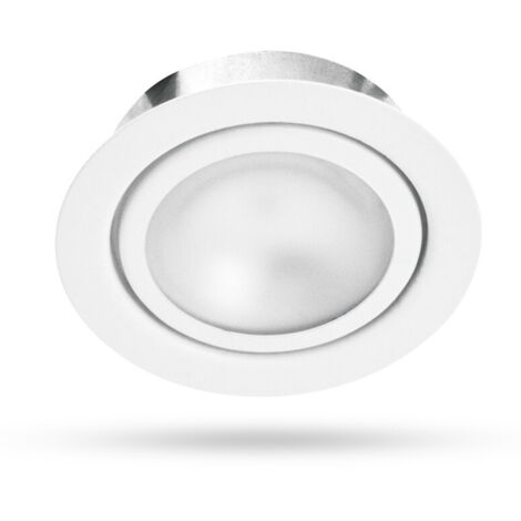 Vision-El – Support encastrable rond G4 12V DC – Aluminium blanc IP20 Ø75mm – Installation rapide avec ressort de fixation – Éclairage intérieur esthétique