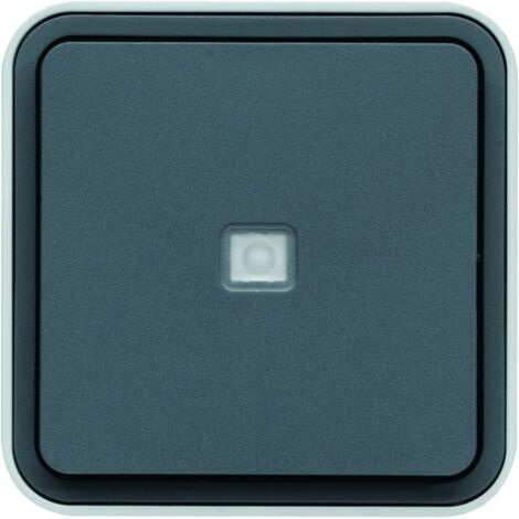 Hager WNC021 cubyko Bouton Poussoir 1O 1F a voyant gris