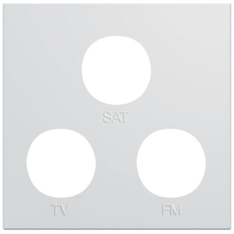 Hager   WXD256B   Enjoliveur prise TV plus FM plus SAT 2M pure