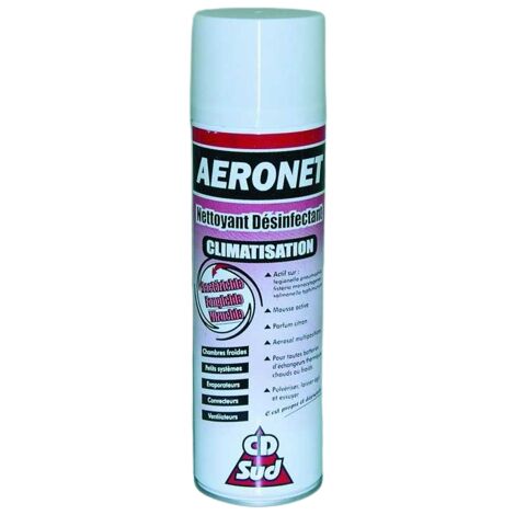 Mousse nettoyante désinfectante 500ml – Parfum citron – Propriétés bactéricides, fongicides et virucides – Aérosol multi-positions