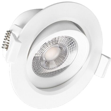 Vision-El – Spot LED encastrable 90mm blanc 7W 550 lumens 4000K – Angle 38° – Fixation rapide – IP40 – 76322