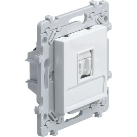 Hager   WE228   essensya prise RJ45 CatEgorie 6a STP pour Grade 3 TV Blanc