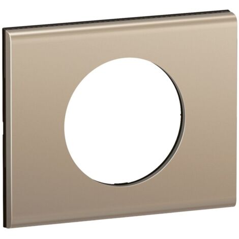 Legrand – Plaque de finition 1 poste CP2101 – Nickel satinée – Aluminium recyclé – Montage à clipser – Compatible Céliane (1/3)