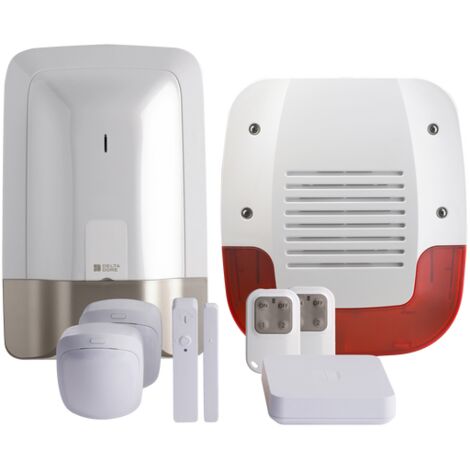 Delta Dore – Pack alarme sans fil Tyxal+ Connect – Gestion jusqu'à 50 périphériques – Pré-alarme visuelle et sonore – 6410199 (1/2)