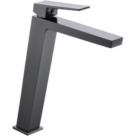 Grifo monomando para lavabo con caño alto hecho de latón con acabado negro metalizado Art de Imex (1/2)