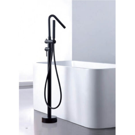 Grifería monomando exenta de bañera Córcega negro IMEX BBECO1/NG