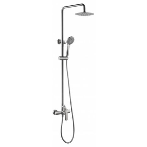 IMEX BDG040/NQ URAL Grifo Monomando Conjunto de Ducha Telescópico Níquel Cepillado - ref: BDG040/NQ