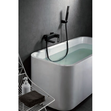 Monomando Kit baño/ducha Suecia negro mate IMEX BDC032-7NG