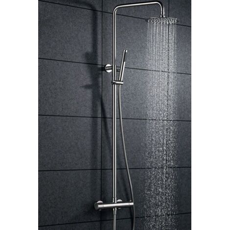 IMEX BTK017/AC MOSCU Grifo Termostático Conjunto de Ducha Telescópico Acero - ref: BTK017/AC