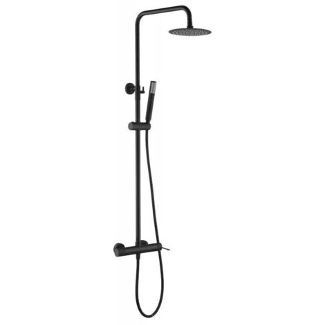 IMEX BDD038/NG LINE Grifo Monomando Conjunto de Ducha Telescópico Negro Mate - ref: BDD038/NG