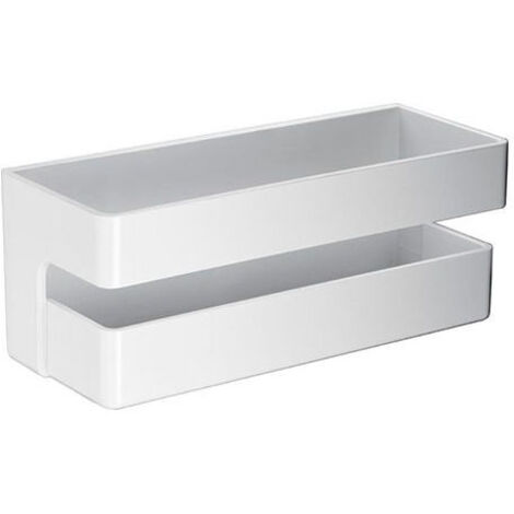 IMEX porta jabón frontal en PVC acabado blanco opaco resistente al agua para bano y cocina modelo Imex-ABL006