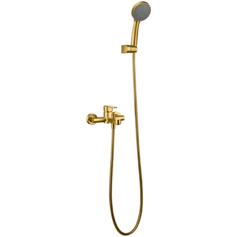IMEX BDR001-4OC ROMA Kit Baño / Ducha Monomando Oro Cepillado - ref: BDR001-4OC