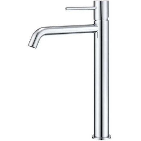 Grifo de lavabo alto con cartucho cerámico de 25 mm fabricado en latón cromado Monza de Imex