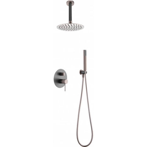 Conjunto ducha termostático empotrado Line gris ma IMEX GTD038/GC