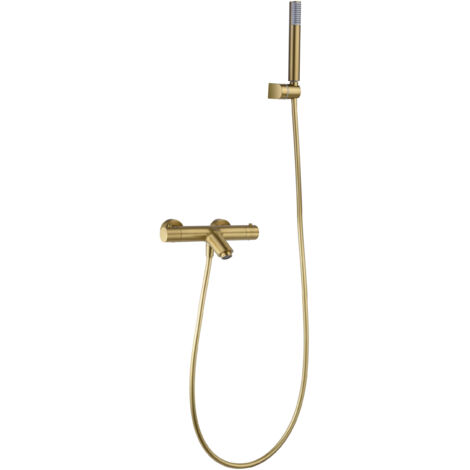 IMEX BTM039-4OC MONZA Kit Baño/Ducha Termostatico Oro Cepillado - ref: BTM039-4OC