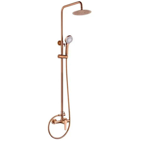 Barra de ducha monomando extensible hecha de acero inoxidable con acabado oro rosa cepillado Roma de Imex