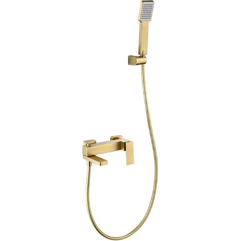 IMEX BDP048-4OC PISA Kit Baño / Ducha Monomando Oro Cepillado - ref: BDP048-4OC