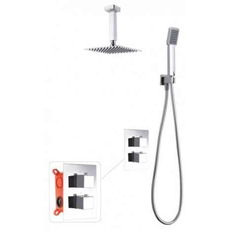 Conjunto ducha termostático empotrado Ons IMEX GPC010
