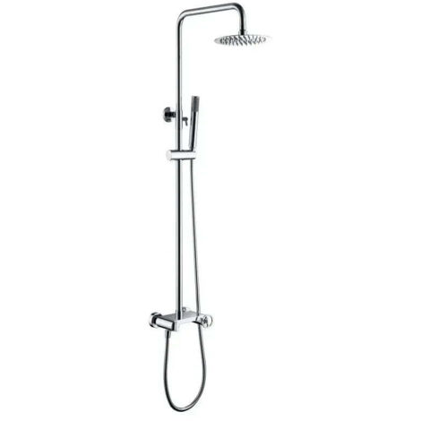 Barra de ducha monomando extensible de acero inoxidable con acabado cromado Olimpo de Imex
