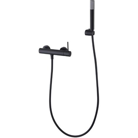 IMEX BDM039-5NG MONZA Kit Monomando Grifo Ducha Negro Mate - ref: BDM039-5NG