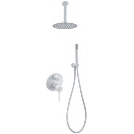 IMEX GPTS045/BL THALOS STICK Conjunto de Ducha Empotrado Monomando Blanco Mate - ref: GPTS045/BL