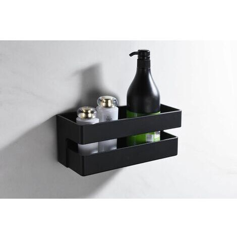 IMEX Portasapone frontal en PVC con acabado negro opaco para bano resistente y duradero Imex-ANG005
