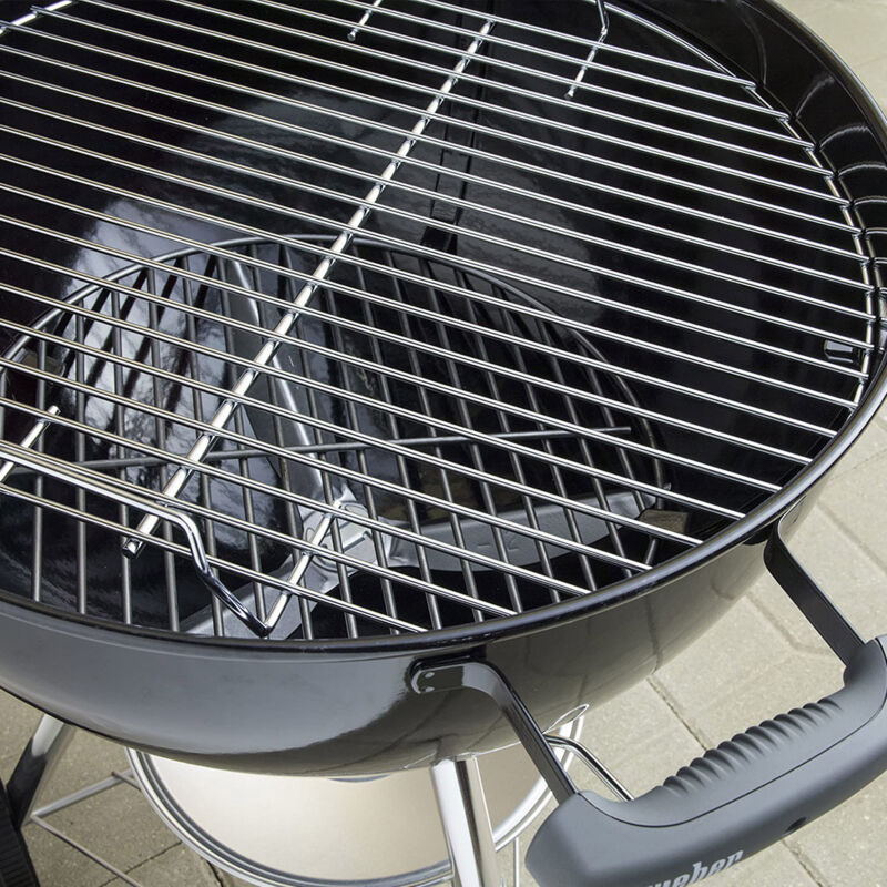 Grille Barbecue Ronde FLAMMBURO Ø47/44cm - Acier Chromé, Tige 4mm, Pour Barbecue Sphérique
