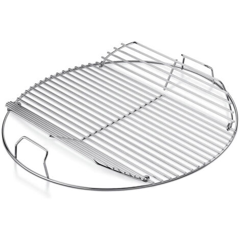 Grille de barbecue articulée 57 cm – Chrome – Ajout facile de charbon – Remplacement pour barbecue Weber