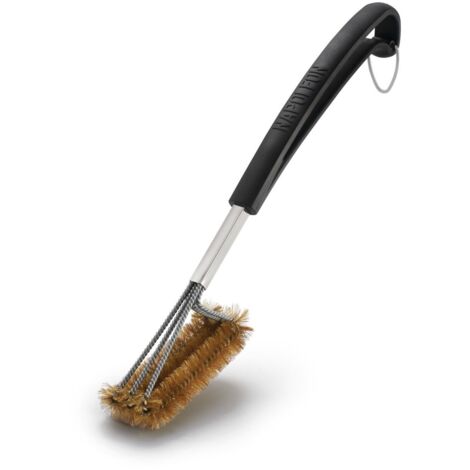 Napoleon – Brosse pour grille de cuisson en fonte – 3 rangées de filaments en laiton – Poignée ergonomique – Nettoyage facile barbecue