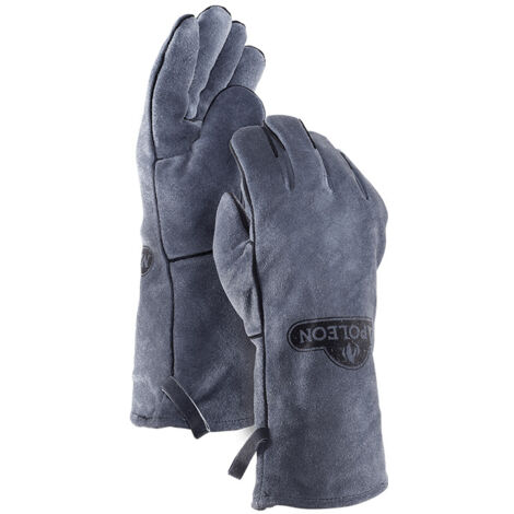Napoleon – Gants de protection en cuir de vache – Longueur 40 cm – Coutures renforcées – Protection optimale contre les brûlures