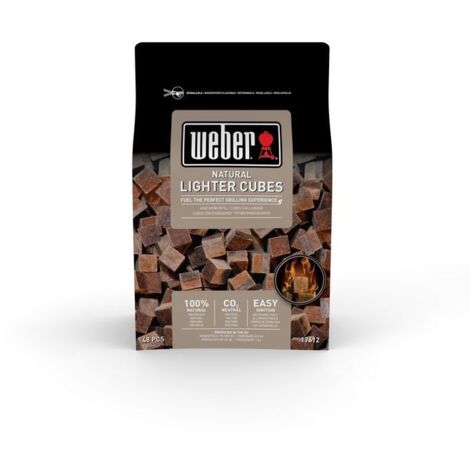 Pack de 48 cubes d'allumage de feu inodores Weber code 17612