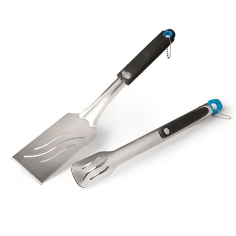 Pic Bulot Cook'in Garden Set 3 Pièces En Inox - Modèle AC302 - Fourchette, Pince Et Spatule - Utilisable Sur Plancha Et Barbecue - Dimensions L44 X L10 X 6H Centimètres Cook'in Garden