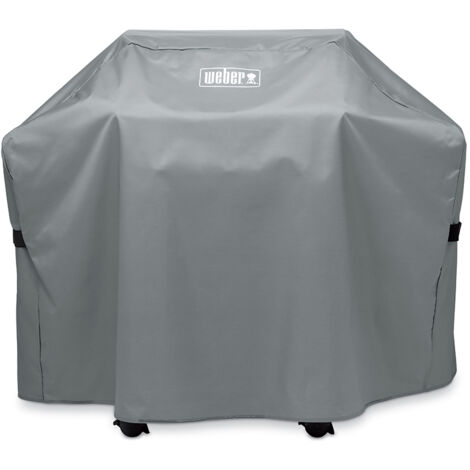 Weber – Housse de protection pour barbecue Genesis II 2 brûleurs – 100% polyester – Sangles de fixation – Imperméable et anti-UV – Dimensions 153 x 105 cm