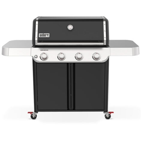Barbecue à gaz 4 brûleurs – Surface de cuisson 86 x 48 cm – Cuve en fonte aluminium – Grilles en fonte émaillée – Compatible WEBER CRAFTED