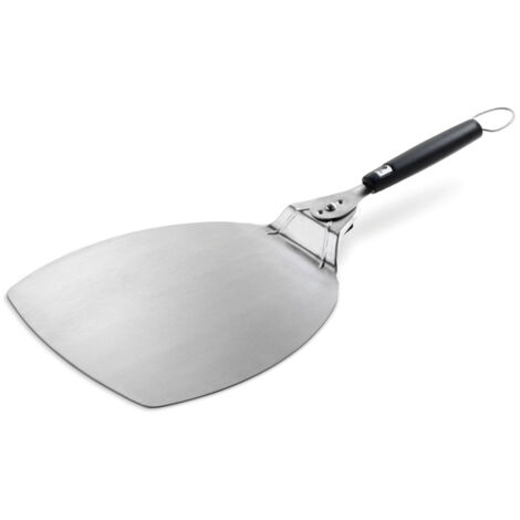 Weber – Pelle à pizza en inox 31,5 cm – Large spatule pour barbecue – Poignée antidérapante – Lavable en machine