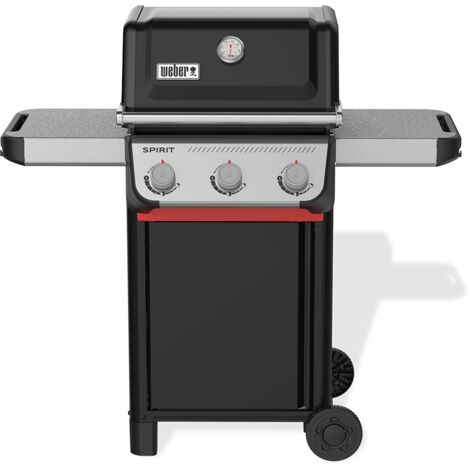 Weber – Barbecue à gaz 3 brûleurs 7 kW – Surface de cuisson 52 x 45 cm – Allumage SnapJet – Thermomètre intégré – Cuve en fonte d'aluminium - E-310