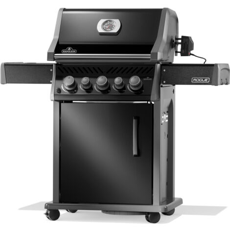 Napoleon – Barbecue à gaz 5 brûleurs 22,25 kW – Réchaud latéral 3 kW – Brûleur infrarouge 5 kW – Surface de cuisson 60 x 45 cm