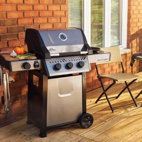 Napoleon – Pack barbecue à gaz Freestyle 365 – 3 brûleurs inox 12 kW – Surface de cuisson 51 x 45 cm – Plancha réversible 43 x 29 cm