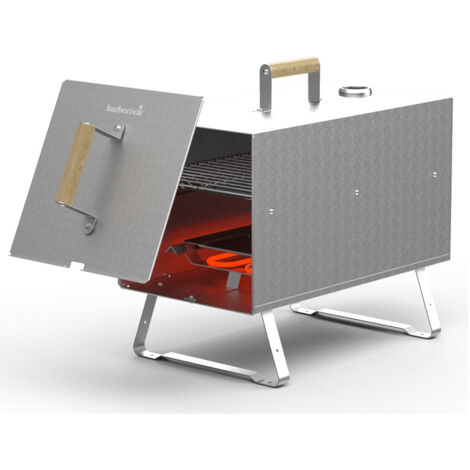 Fumoir électrique 2 hauteurs de grille – Thermomètre intégré – Fumage à chaud et à froid – Poignées en bois isolantes – Barbecook (1/5)