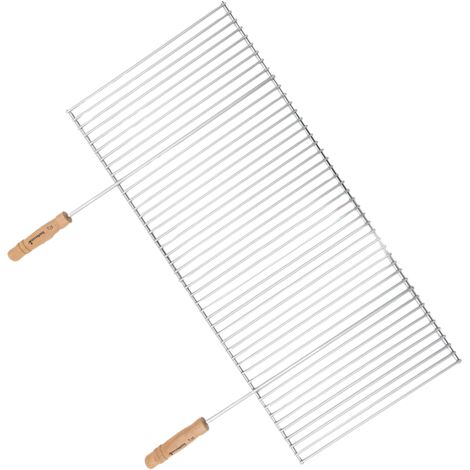 Grille de cuisson professionnelle rectangulaire 90 x 40 cm – Acier chromé résistant à la corrosion – Conception modulable pour barbecues grande capacité – Barbecook