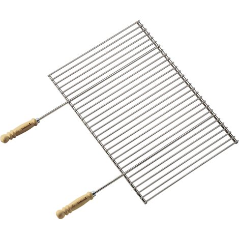 Grille de barbecue professionnelle 70 x 40 cm – Acier inoxydable – Facile à nettoyer – Pour cuisson précise et homogène – Barbecook