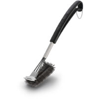 Napoleon – Brosse de nettoyage en acier inoxydable pour grille de barbecue – Filaments robustes pour résidus tenaces – Design incurvé pour nettoyage efficace