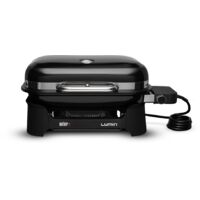 Weber – Barbecue électrique compact 43x28cm – Grille en fonte émaillée – Modes de cuisson vapeur et fumage – Pour espaces restreints