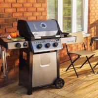 Napoleon – Pack barbecue à gaz Freestyle 365 – 3 brûleurs inox 12 kW – Surface de cuisson 51 x 45 cm – Plancha réversible 43 x 29 cm