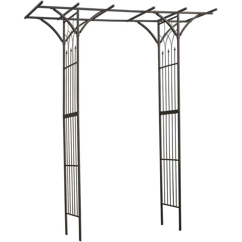 Maison du Monde Arche de jardin M tal 114x66x232 cm Noir