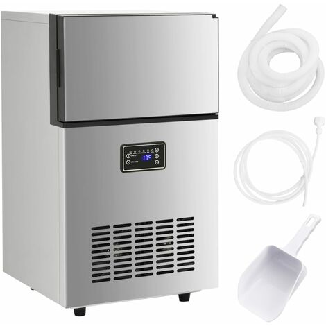 Furniture Limited - Appareil à glaçons argenté 45 kg / 24 h
