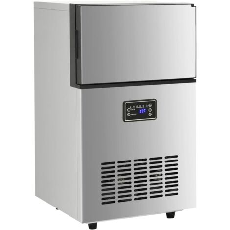 Furniture Limited - Appareil à glaçons argenté 45 kg / 24 h