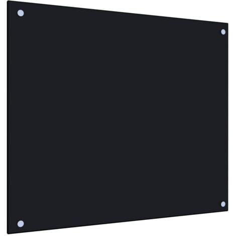 Furniture Limited - Dosseret de cuisine Noir 70x60 cm Verre