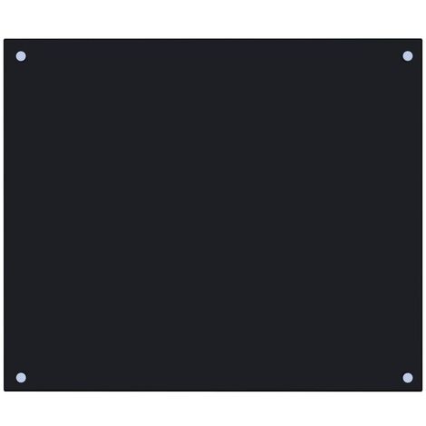 Furniture Limited - Dosseret de cuisine Noir 70x60 cm Verre